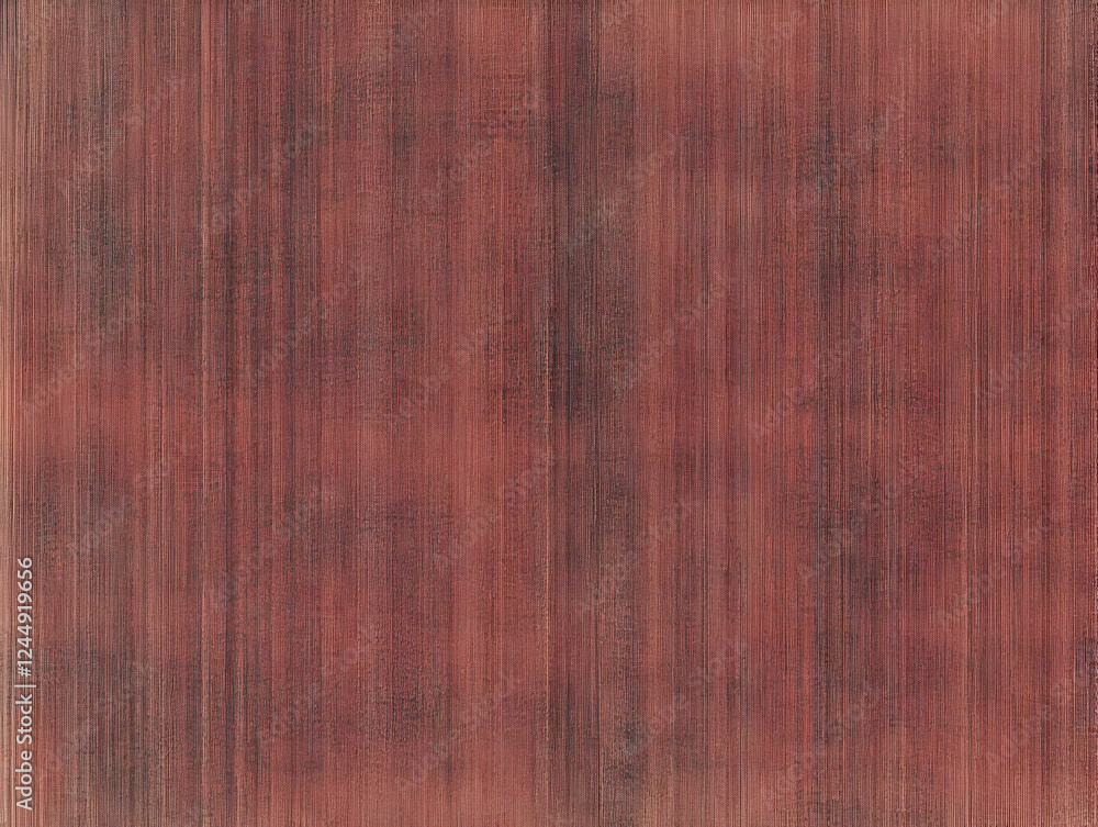 Poster reddish-brown textured background displays subtle vertical stripes and grain patterns.