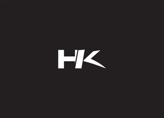 HK creative initial logo design and modern logo