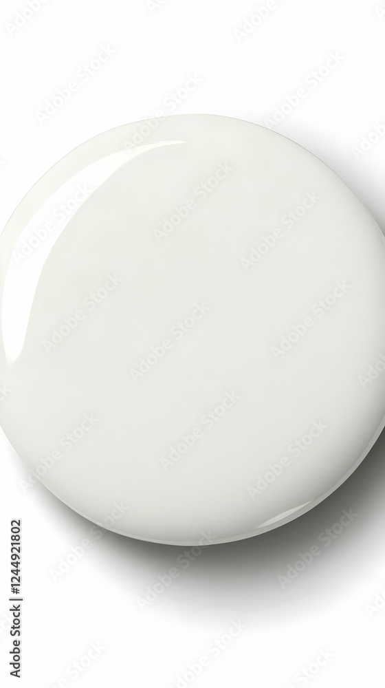 Poster smooth white oval shape creates a simple yet elegant background with subtle highlights