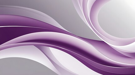 Elegant 3D abstract background featuring smooth, flowing purple waves and curves. A modern digital artwork with depth, movement, and a stylish, futuristic composition.

