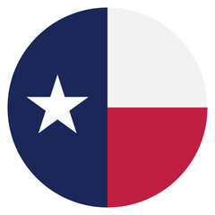 Texas flag. Texas circle flag logo icon computer vector illustration design
