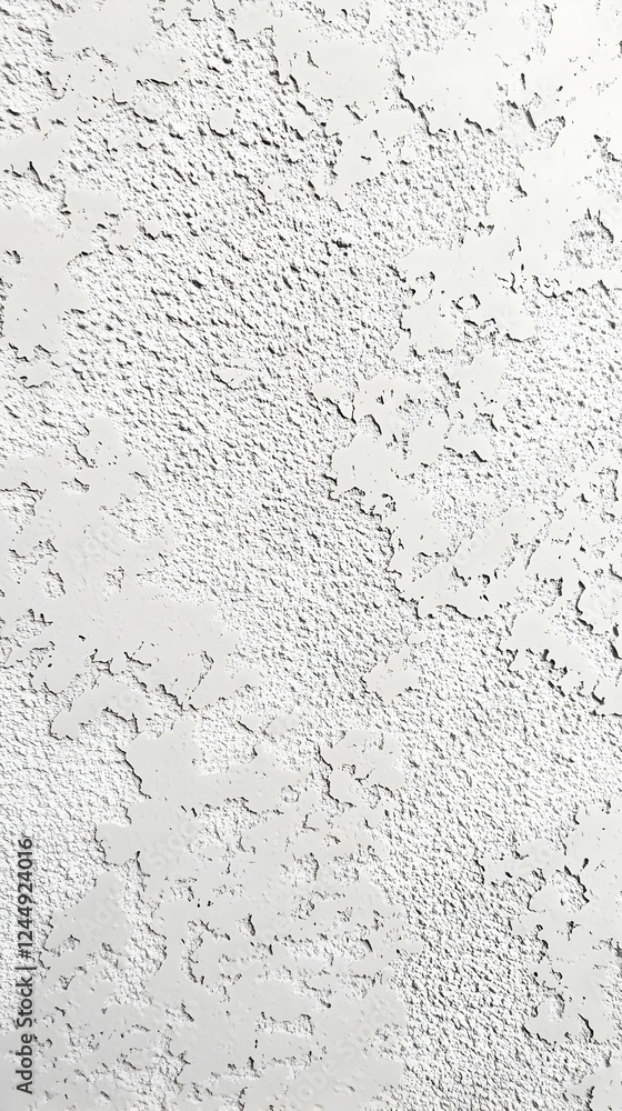 Poster White textured wall creates a unique and visually interesting background with a rough surface.