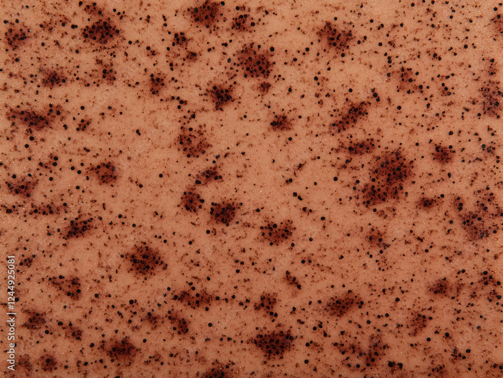 Poster close-up of a textured surface reveals intricate detail and subtle color variations across the mater
