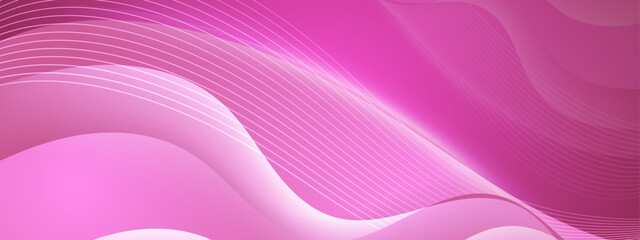Pink gradient geometric background with wavy shapes, suitable for graphic design, presentations, and web development