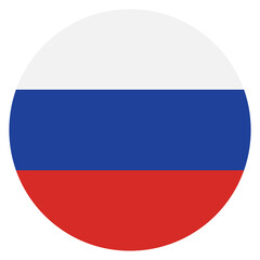 Russia flag. Russia circle flag logo icon computer vector illustration design