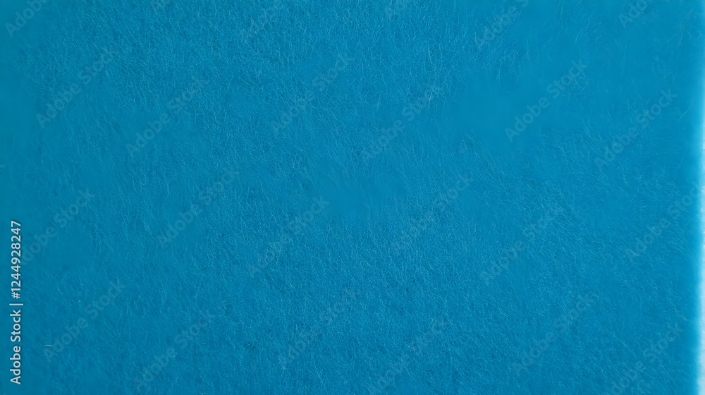 Poster close-up of textured blue surface shows subtle patterns in material design.