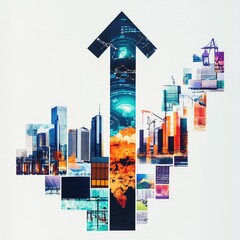 Urban Development Growth Showing Cityscape Expansion