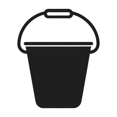 Bucket Vector Icon Illustration High Quality Agricultural and Industrial Tool Graphics