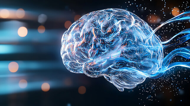 Exploring neural connectivity brain science visualization digital art abstract environment conceptual design