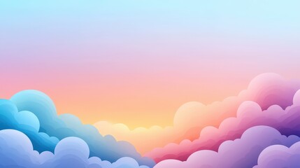 Fototapeta premium Serene Gradient Clouds at Sunset