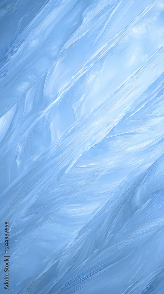 Poster abstract blue background flows smoothly with soft waves and a subtle gradient.
