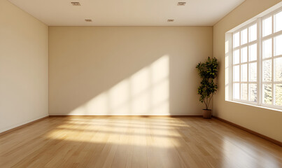 Bright and Spacious Indoor Space with Natural Light and Indoor Plant Decoration