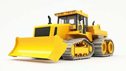 Yellow Bulldozer Heavy Equipment Construction Machine