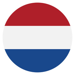 Netherlands flag. Netherlands circle flag logo icon computer vector illustration design