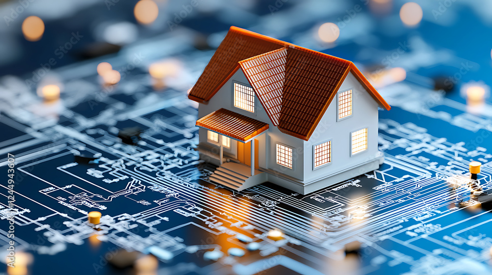 Aufkleber exploring innovative home design concepts digital blueprint architectural visualization modern techn