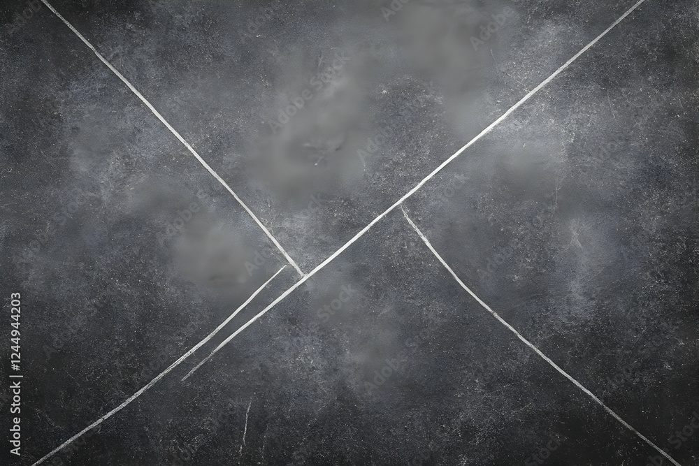 Poster dark gray textured background with intersecting white lines creates a dramatic abstract design