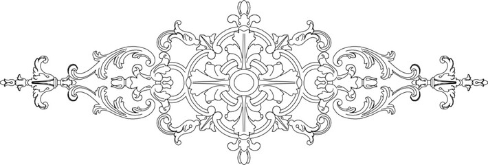 vector illustration sketch design ornament decoration pattern carving for interior classic ethnic vintage traditional