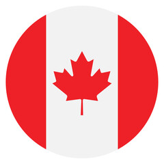 Canada flag. Canada circle flag logo icon computer vector illustration design