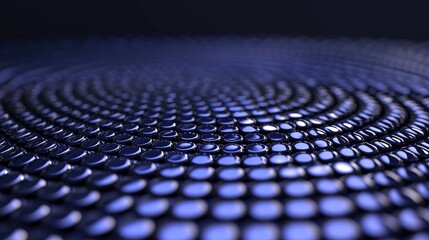 Abstract Blue Sphere Pattern, 3D Render, Technology Background