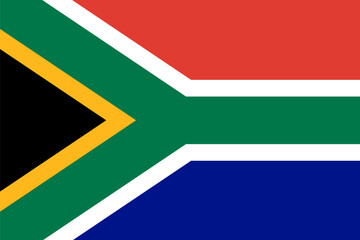 Flag of South Africa, banner of the nation Republic of South Africa.