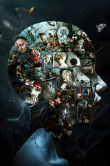 Interplay between Conscious and Unconscious Mind: A Visual Representation of Psychoanalysis Theory