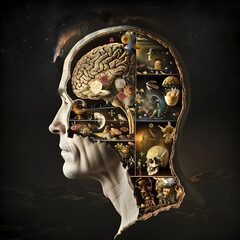 Interplay between Conscious and Unconscious Mind: A Visual Representation of Psychoanalysis Theory