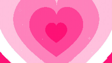 8bit retro game style cute heart wallpaper (pink)