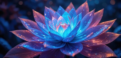 "Celestial Blossom: A Luminous Fusion of Nature and Light"