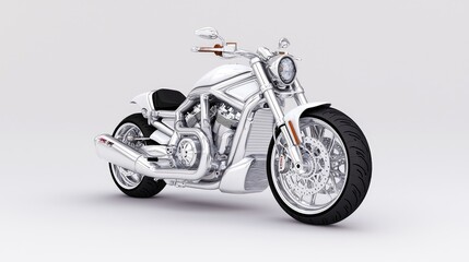 Fototapeta premium Chrome Motorcycle Studio Shot