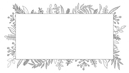 Plant line drawing background wallpaper