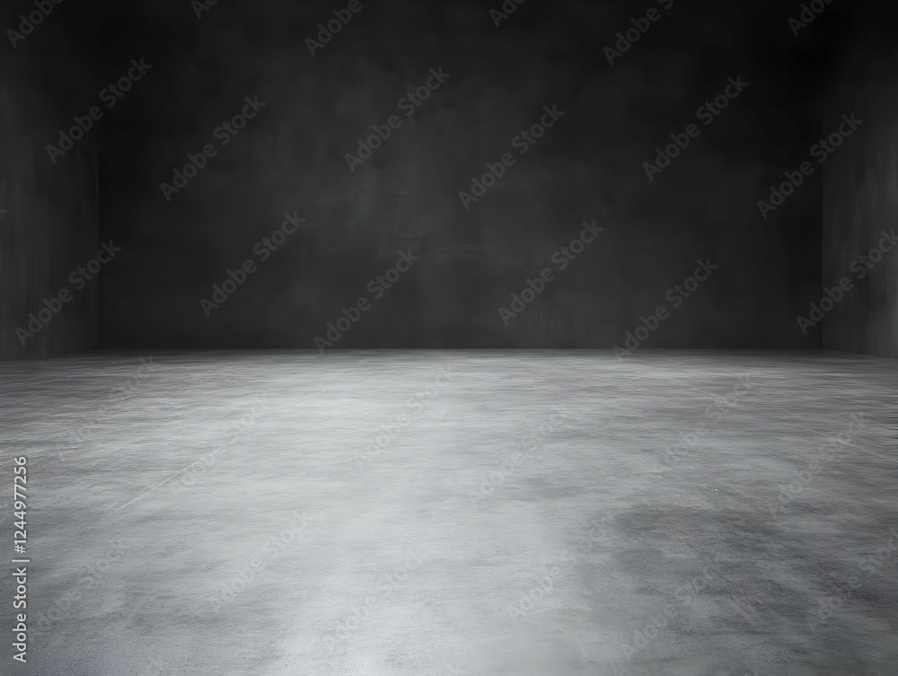 Poster empty concrete room with dark background provides a moody and atmospheric setting perfectly.