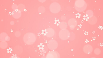 Beautiful wallpaper with dancing cherry blossoms (pink)