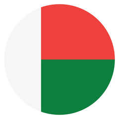 Madagascar flag. Madagascar circle flag logo icon computer vector illustration design