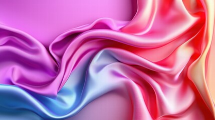 Obraz premium Elegant Flowing Fabric with Gradient Colors in Soft Light