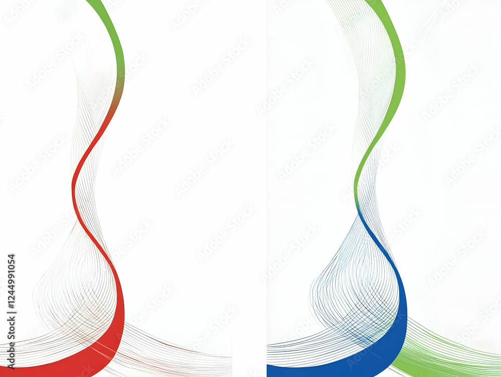 Poster abstract wave background creates a smooth flow with colorful accents gracefully across the canvas