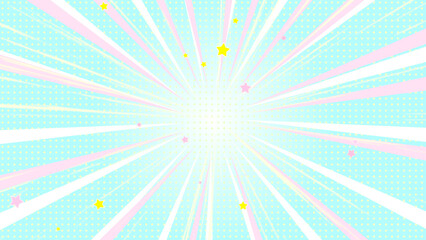 Hand-drawn style concentrated line wallpaper (light blue, dot background)