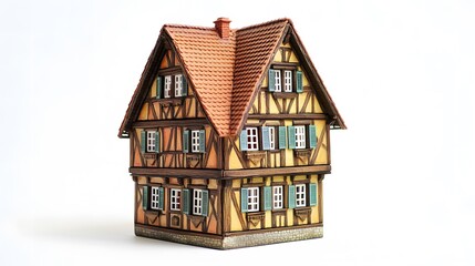 Luxury Toy House Isolated In White Background