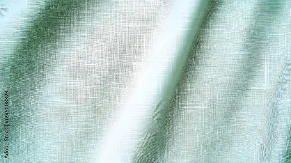 Aufkleber light green textured fabric background creates a soft and elegant design with subtle folds