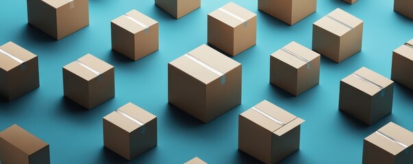 Lean supply chain concept illustrated with minimalistic design, reducing waste and maximizing efficiency in logistics