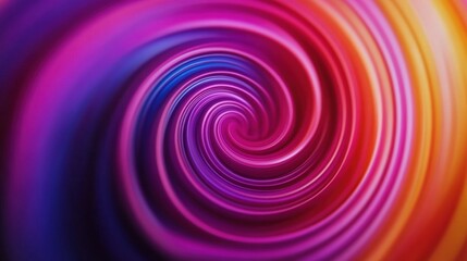 Obraz premium A vibrant swirl of colors creates a mesmerizing spiral effect, blending shades of pink, purple, and orange in a dynamic visual.