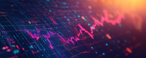 Fototapeta premium AIpowered inventory forecasting system predicting demand fluctuations for smarter distribution