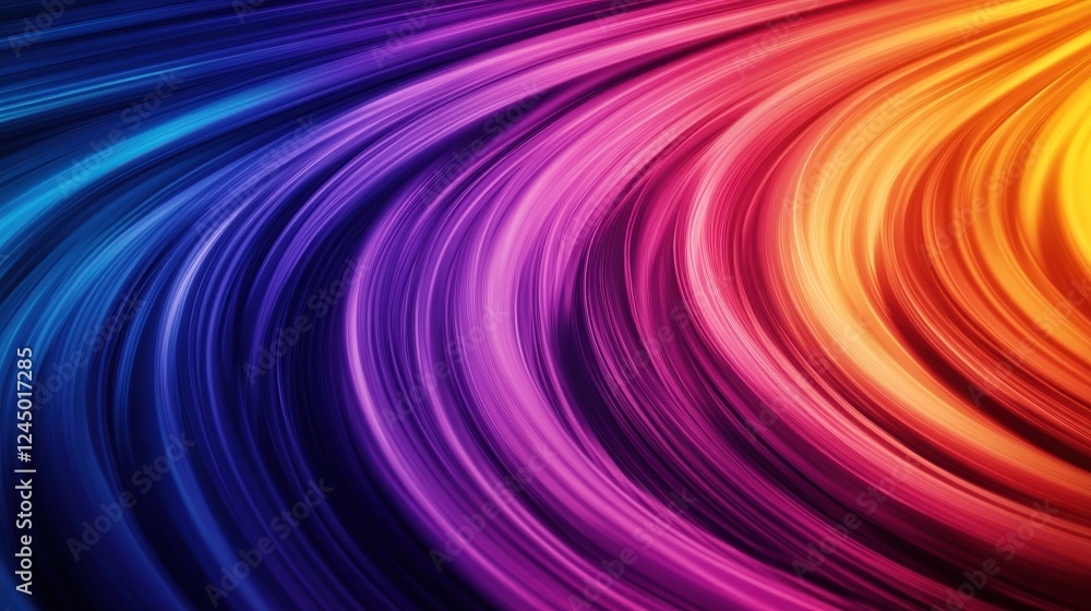 Aufkleber a vibrant swirl of colors transitions from purple to orange, creating a dynamic, energetic wave patt