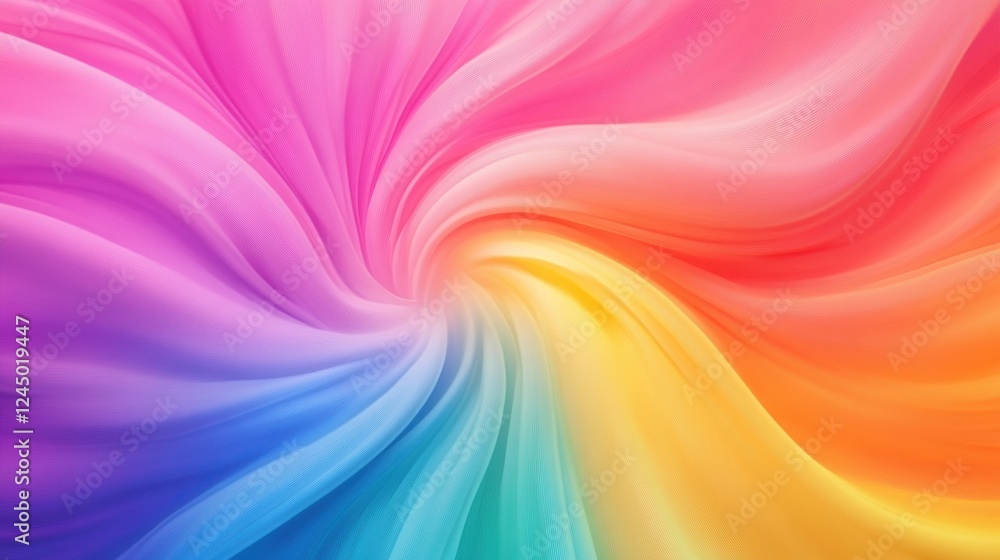 Poster a vibrant swirl of colorful hues blending from pink to yellow, creating a dynamic and fluid abstract