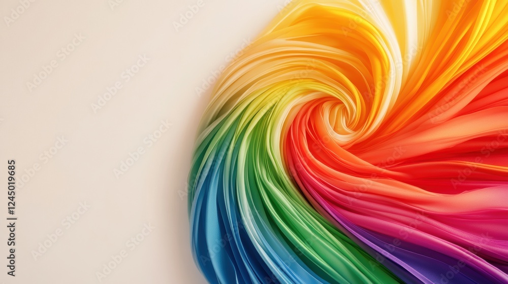 Poster a vibrant swirl of colors forms a dynamic, abstract design, showcasing a gradient from red to purple