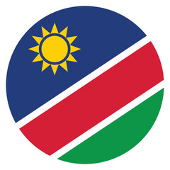 Namibia flag. Namibia circle flag logo icon computer vector illustration design