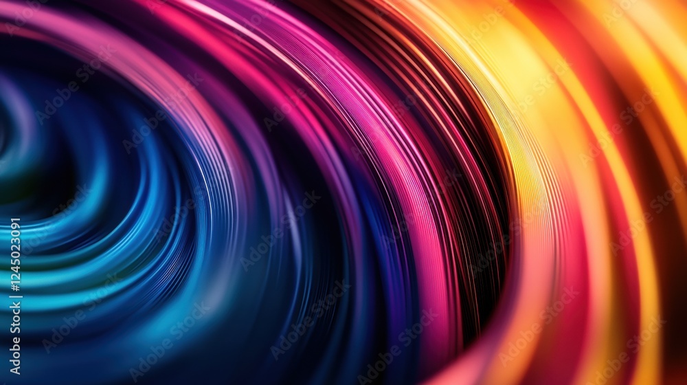 Poster a vibrant swirl of colors blends smoothly, creating an abstract, dynamic pattern that captivates the