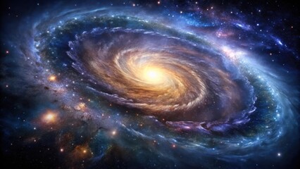 Obraz premium Dark Space Galaxy Background , void, infinite, void, infinite, space, black, celestial, abstract, astronomy