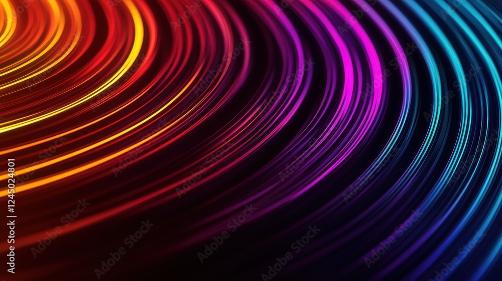 Poster a vibrant, abstract composition featuring swirling lines of various colors, creating a dynamic and e