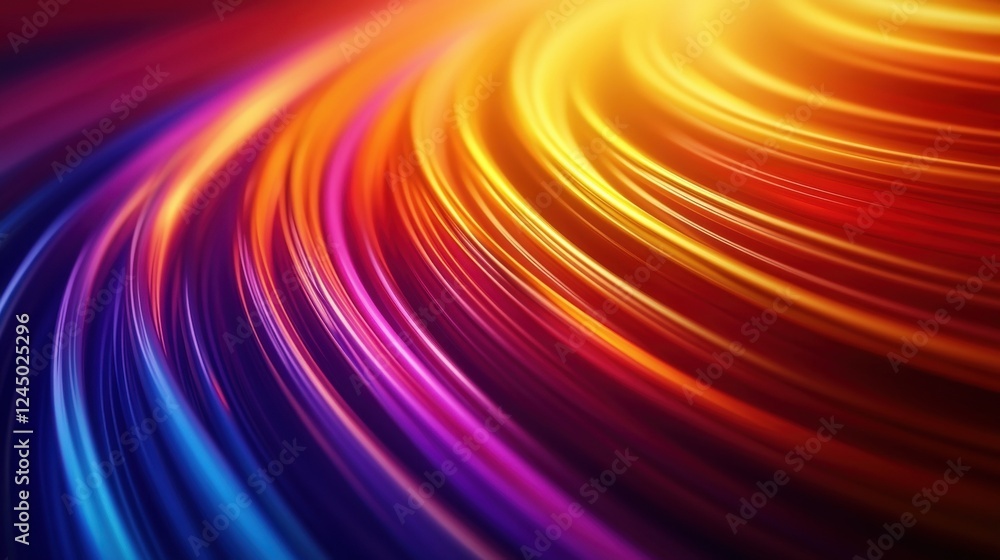 Poster a vibrant swirl of colors radiating warmth and energy, creating a dynamic and visually striking abst