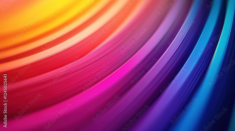 Poster a vibrant swirl of colors transitions from warm to cool tones, creating an abstract and visually str